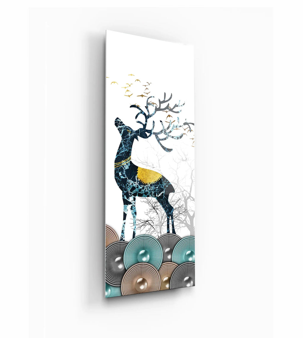 Deer Glass Wall Art - LUXARTDECO
