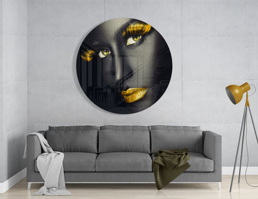 Colored Eyes Glass Wall Art