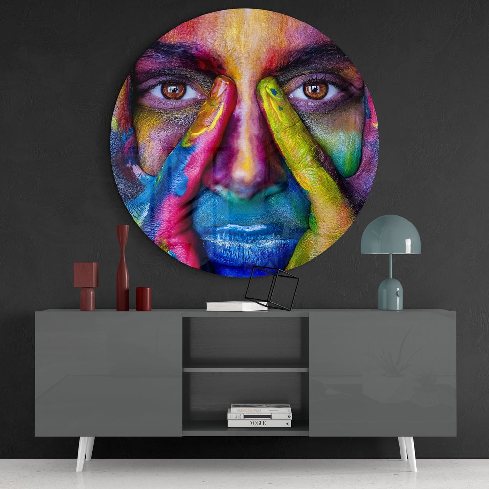 Colorful Look Glass Wall Art