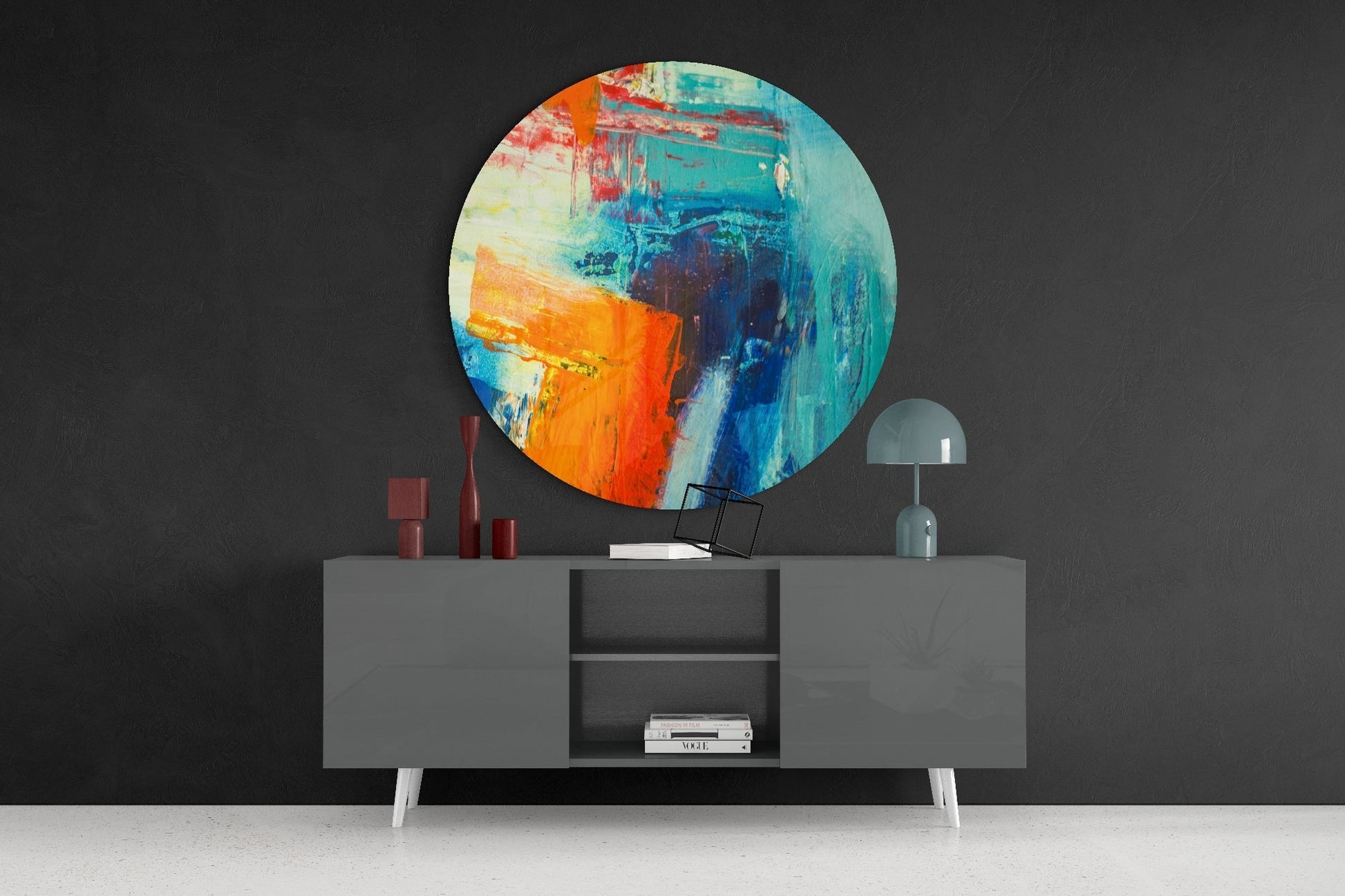 Abstract Glass Wall Art