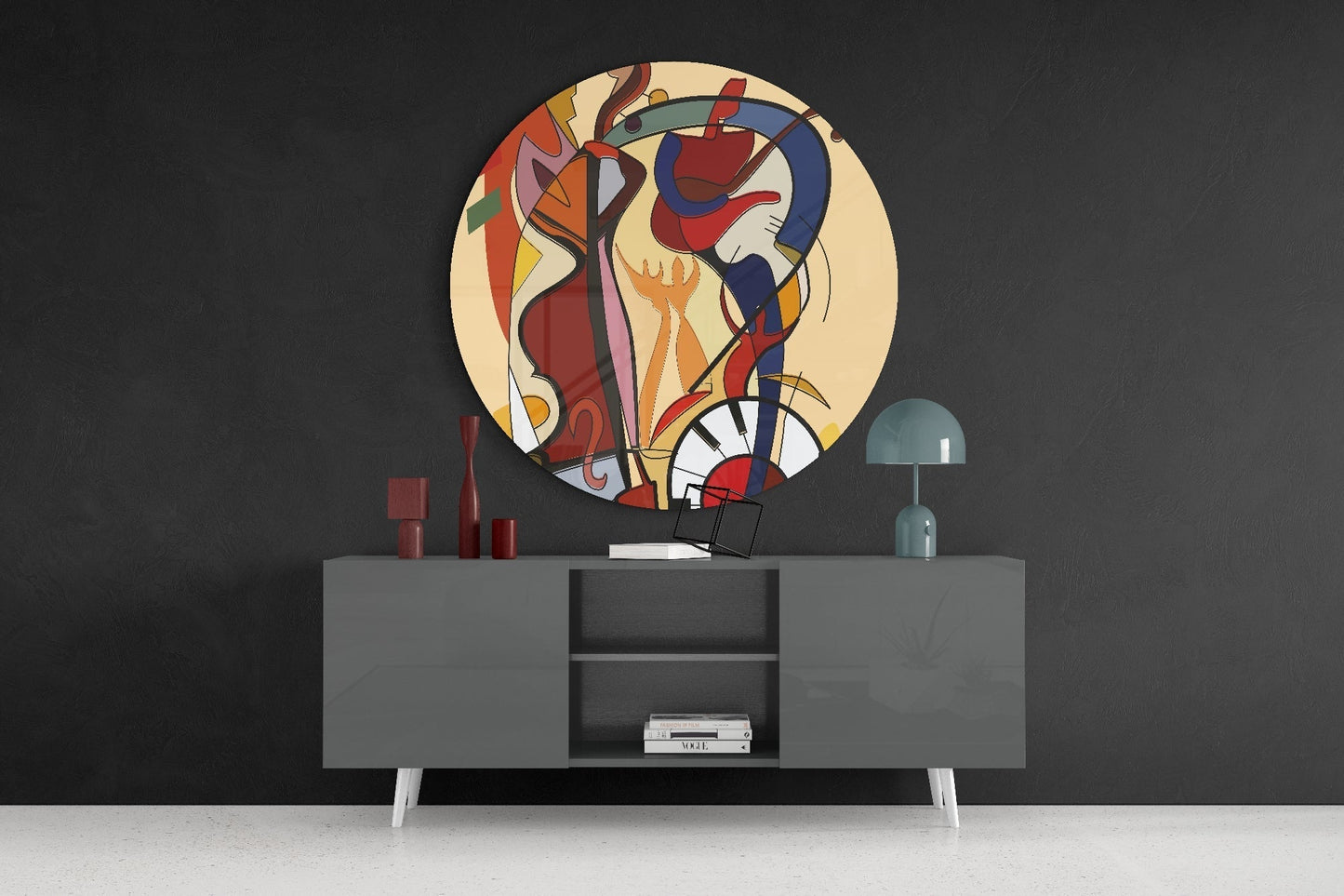 Spirit of Lines Glass Wall Art