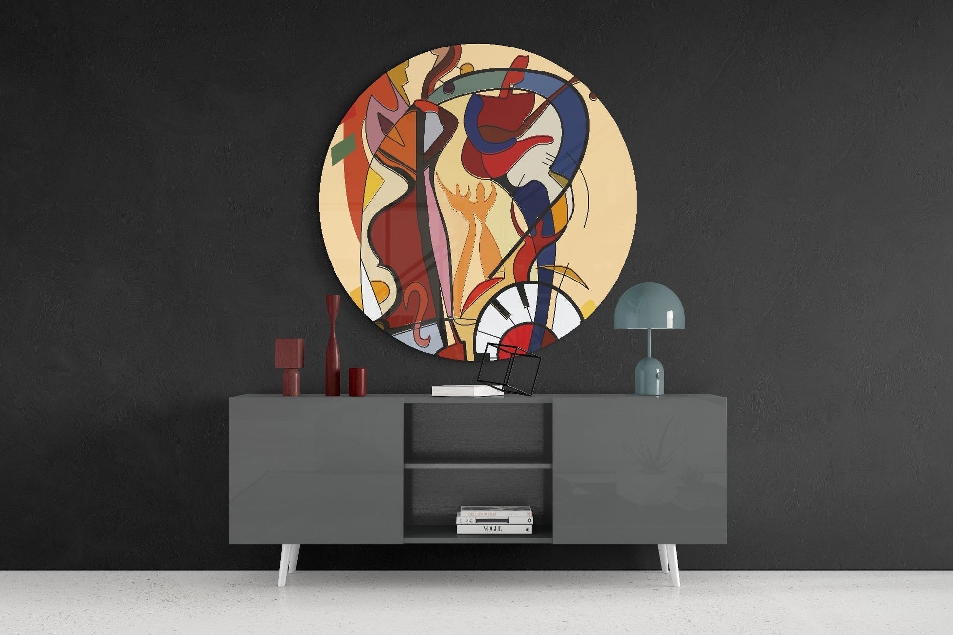 Spirit of Lines Glass Wall Art