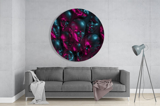 Faces Glass Wall Art