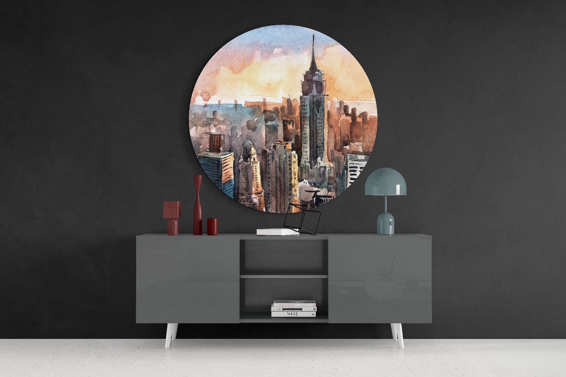 New York Glass Wall Art