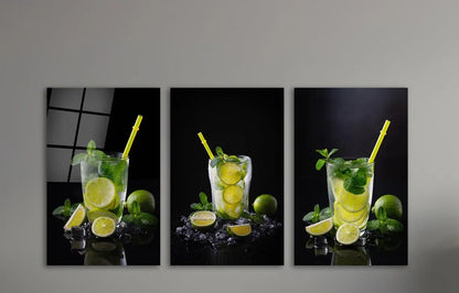 Mojito Cocktail Tableau en Verre Trempé