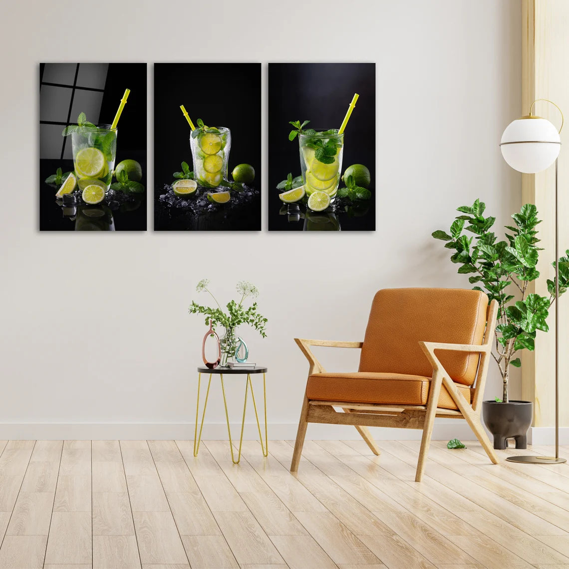 Mojito Cocktail Tableau en Verre Trempé