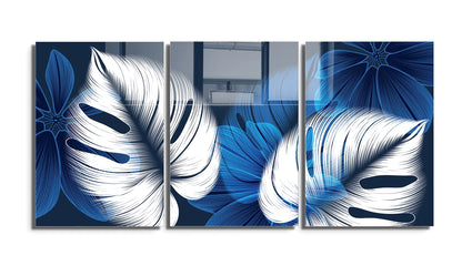 Tulipes Dorées et Marguerites Tableau en Verre Trempé