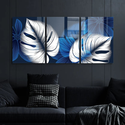 Tulipes Dorées et Marguerites Tableau en Verre Trempé