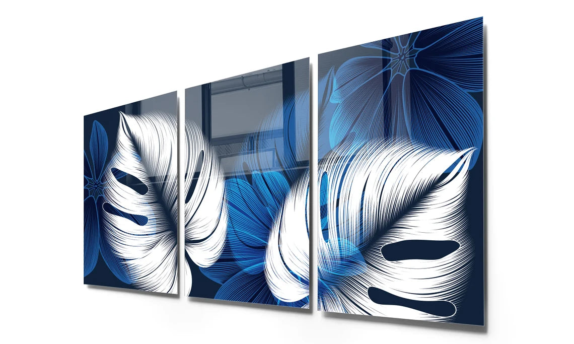 Tulipes Dorées et Marguerites Tableau en Verre Trempé