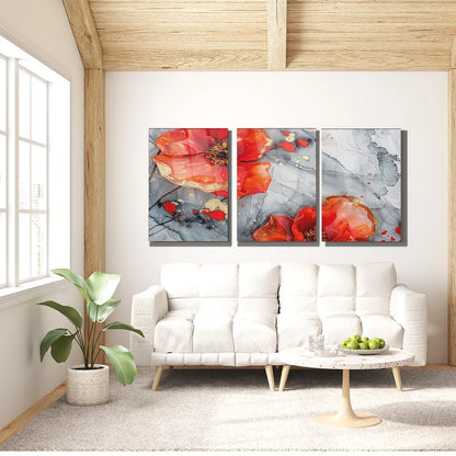 Coquelicots RougesTableau en Verre Trempé