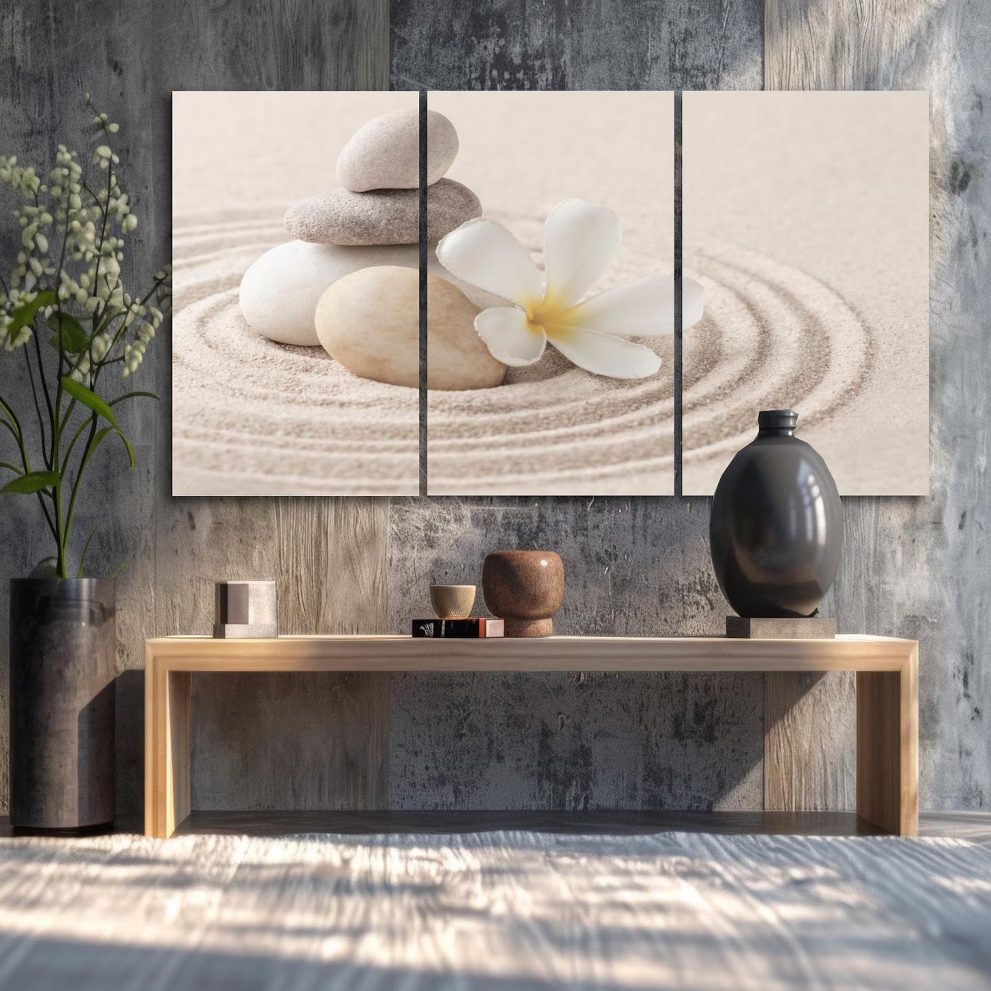 Tulipani Dorati e Margherite Quadro in Vetro Temperato