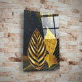 Gold Leaves Glass Wall Art