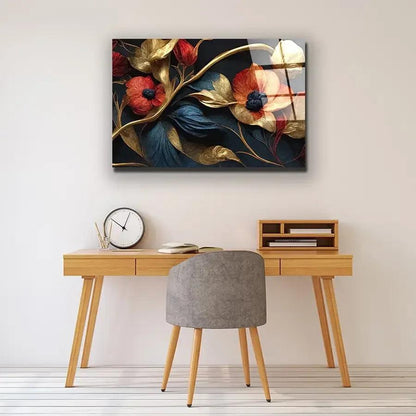 Flowers Glass Wall Art - LUXARTDECO