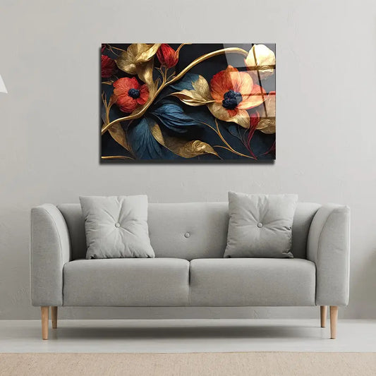 Flowers Glas Wall Art