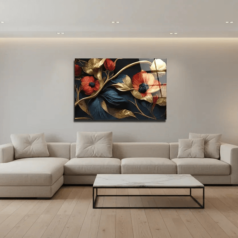 Fiori Quadro in Vetro Temperato