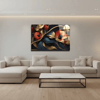 Fiori Quadro in Vetro Temperato