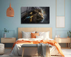 Lion Glas Wall Art - LUXARTDECO