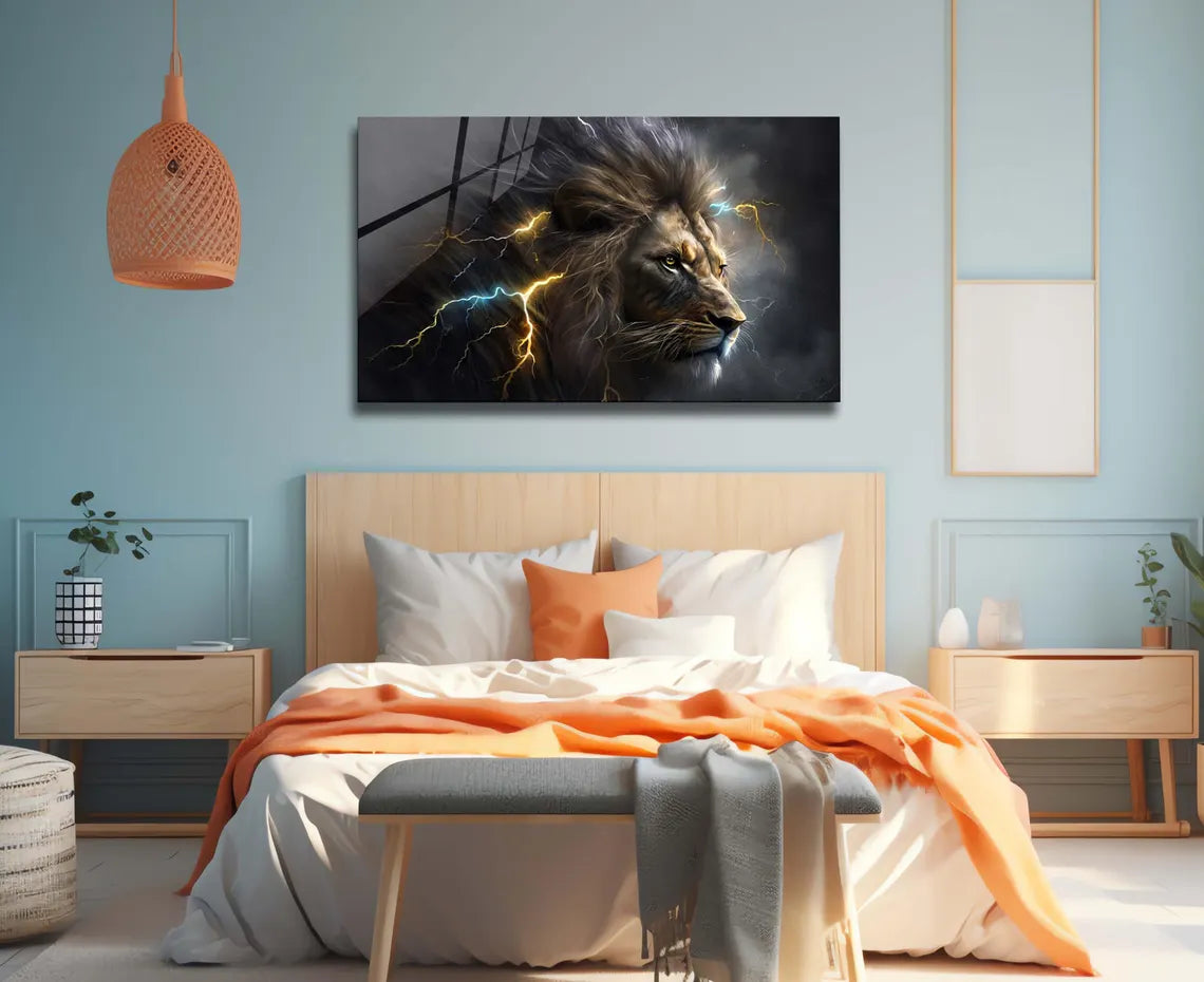 Lion Glas Wall Art