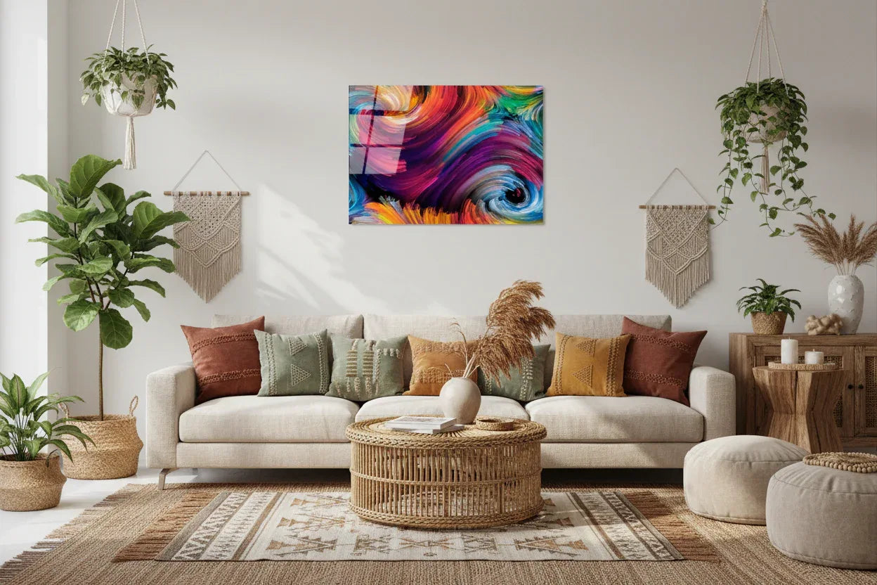 Colorful Glas Wall Art - LUXARTDECO