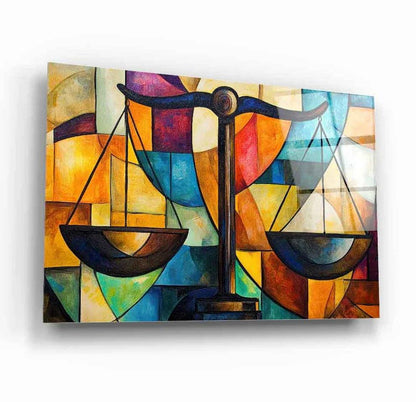 Justice Goddess Glass Wall Art - LUXARTDECO