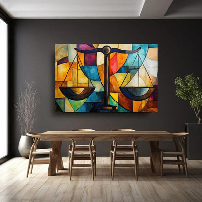 Justice Goddess Glass Wall Art - LUXARTDECO