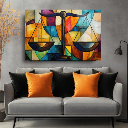 Justice Goddess Glass Wall Art - LUXARTDECO
