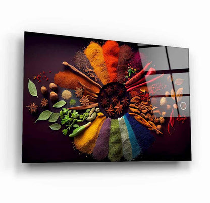 Natural Spices Glass Wall Art - LUXARTDECO