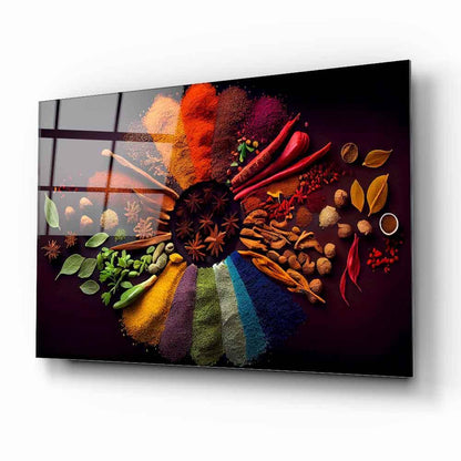 Natural Spices Glass Wall Art - LUXARTDECO