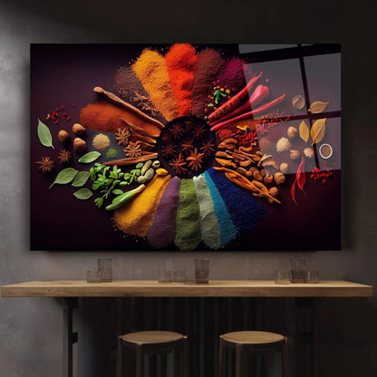 Natural Spices Glass Wall Art - LUXARTDECO