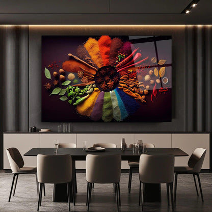 Natural Spices Glass Wall Art - LUXARTDECO