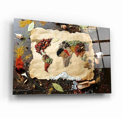 Vibrant Spices Glass Wall Art - LUXARTDECO
