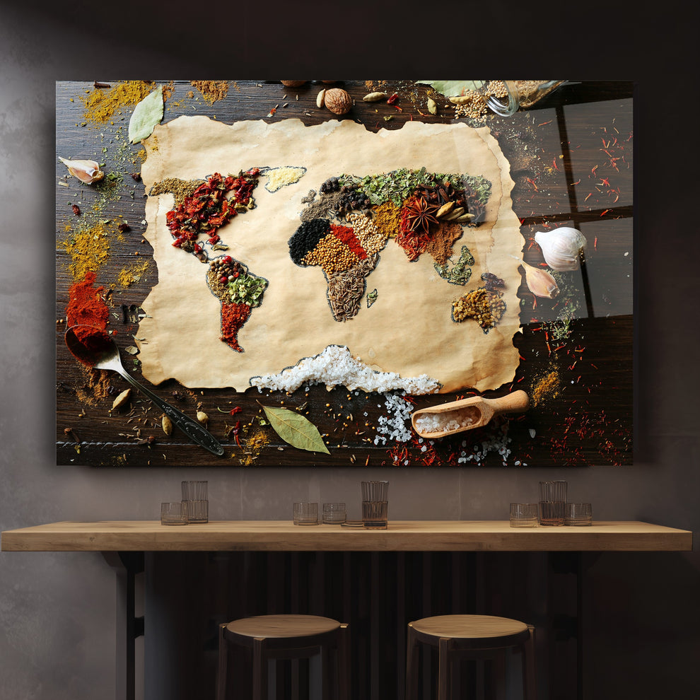 Spices Glass Wall Art