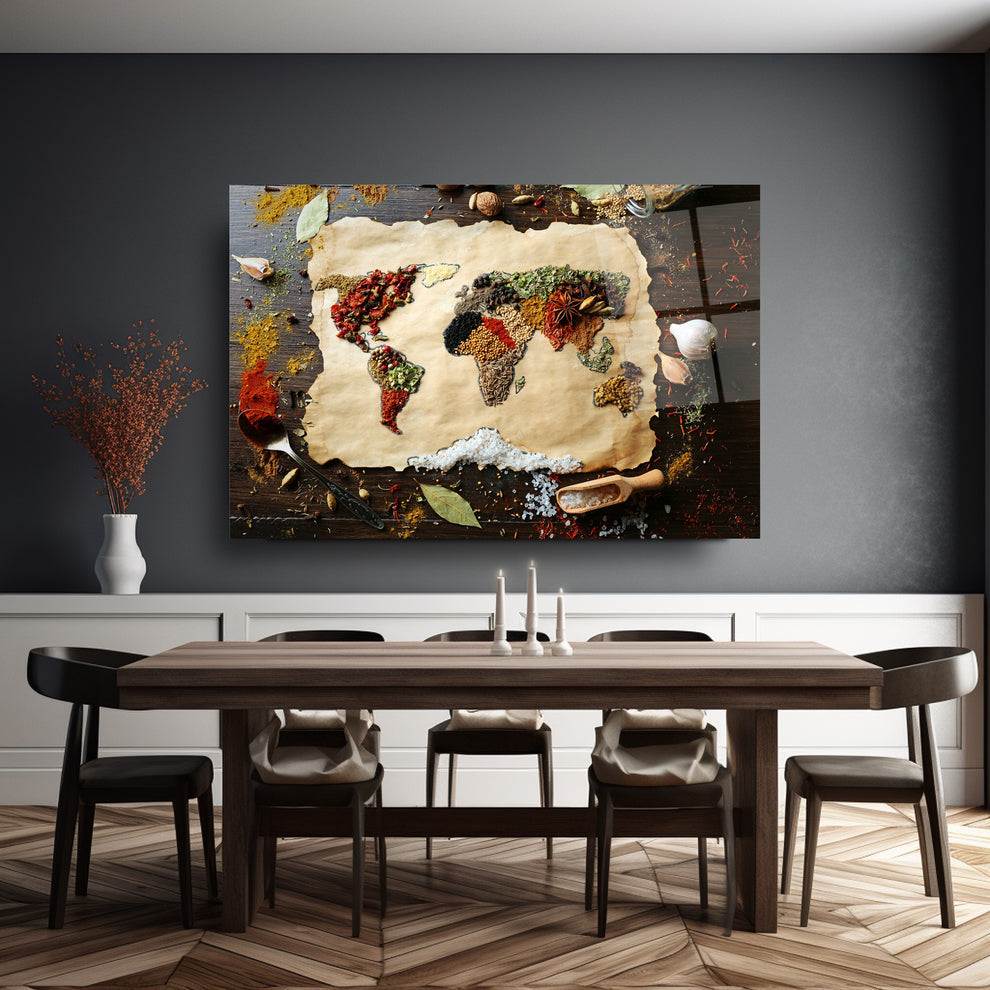 Spices Glass Wall Art