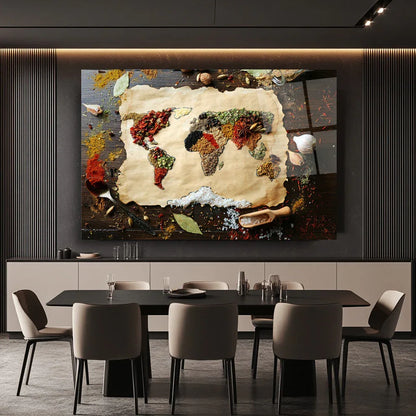 Vibrant Spices Glass Wall Art - LUXARTDECO