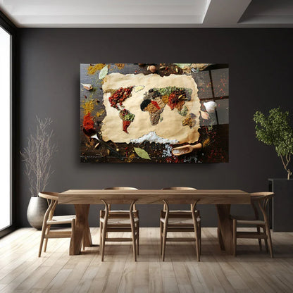 Vibrant Spices Glass Wall Art - LUXARTDECO