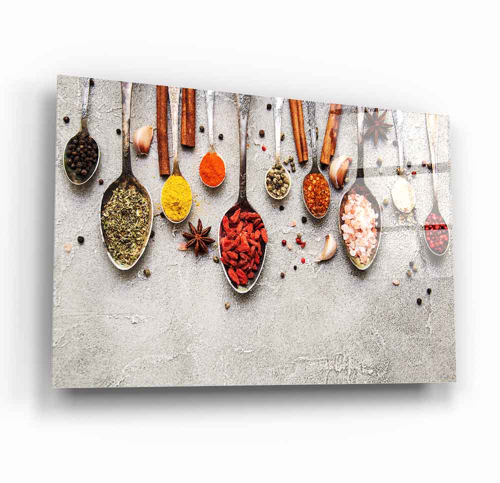 Spices Glass Wall Art