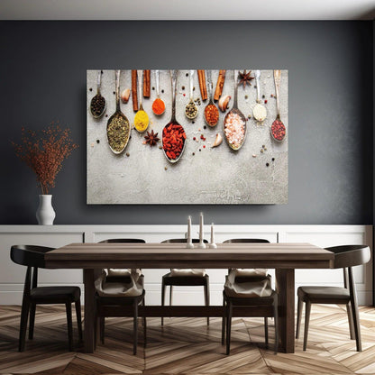 Gourmet Spices Glass Wall Art - LUXARTDECO