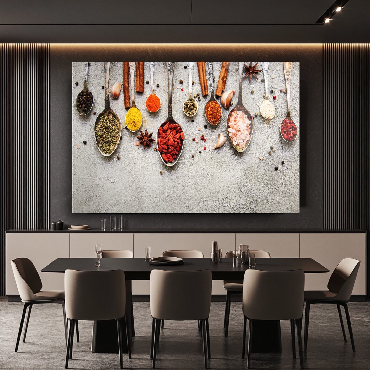 Spices Glass Wall Art
