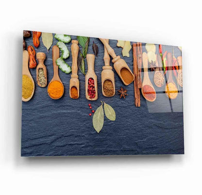 Aromatic Spices Glass Wall Art - LUXARTDECO