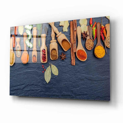 Aromatic Spices Glass Wall Art - LUXARTDECO