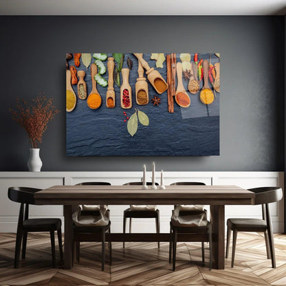 Aromatic Spices Glass Wall Art - LUXARTDECO