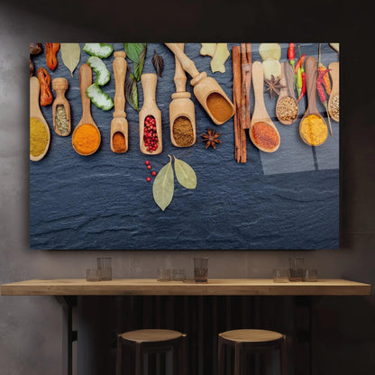 Aromatic Spices Glass Wall Art - LUXARTDECO