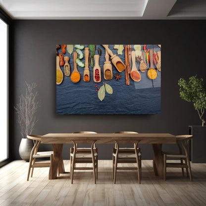 Aromatic Spices Glass Wall Art - LUXARTDECO