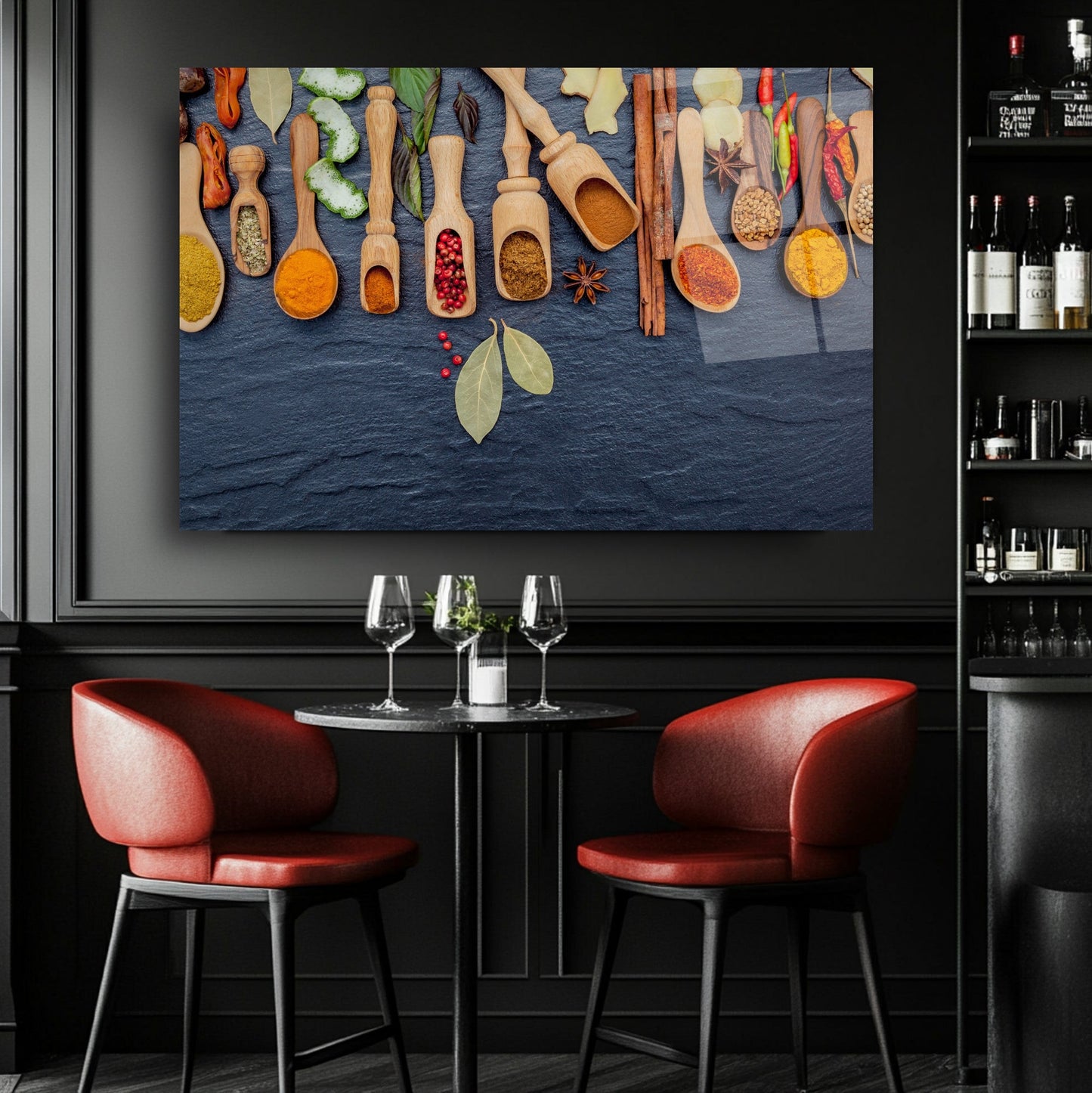 Spices Glass Wall Art