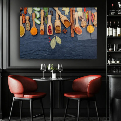 Aromatic Spices Glass Wall Art - LUXARTDECO
