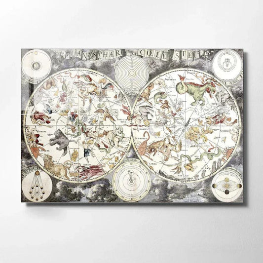 World Map Glass Wall Art - LUXARTDECO