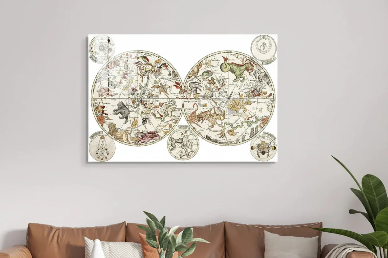 World Map Glass Wall Art - LUXARTDECO