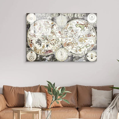 World Map Glass Wall Art - LUXARTDECO