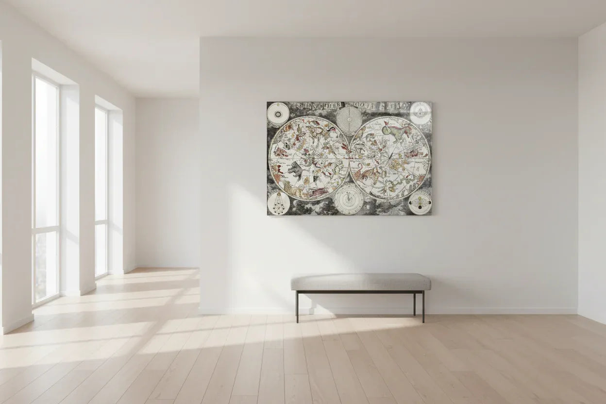 World Map Glass Wall Art - LUXARTDECO