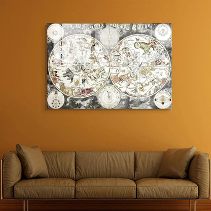 World Map Glass Wall Art - LUXARTDECO